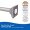 Kenney Mfg Twist & Fit No Tools Decorative Tension Shower Curtain Rod, 42-72in, Polished Pewter KN913C/20HUS - alternate 6